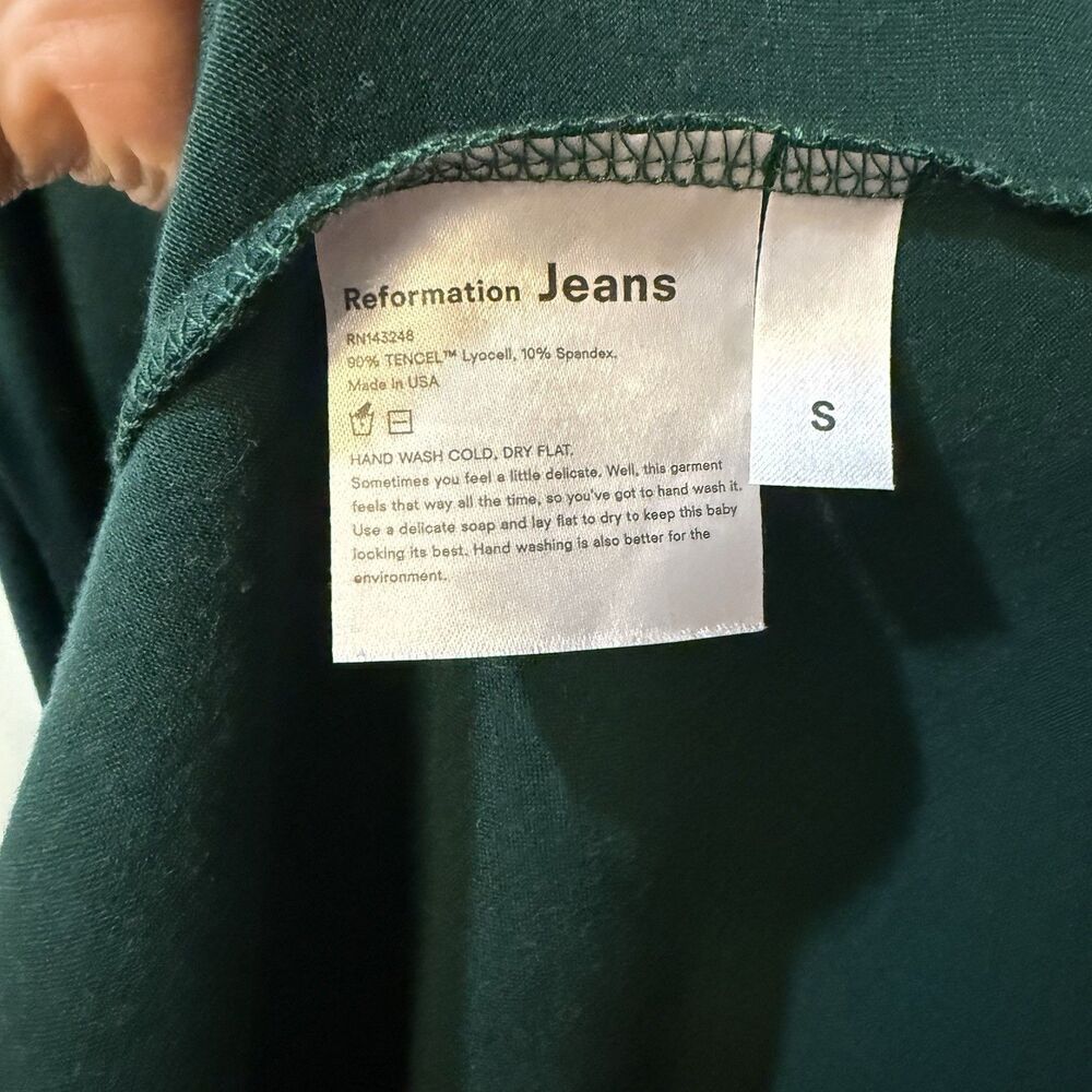 Reformation Sleeveless Kaila Dress Green Size Small Tank Knit Jersey Wrap Midi - Picture 8 of 9